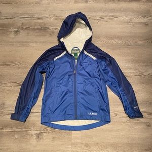 L.L.Bean Nylon Full Zip Hooded Raincoat Boys Size 8
